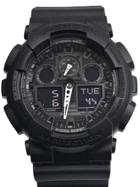 Casio G-Shock Matte Black Digital-Analog Watch Model 5081 GA100-1A1